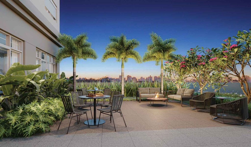 Perspectiva ilustrada do lounge jogos